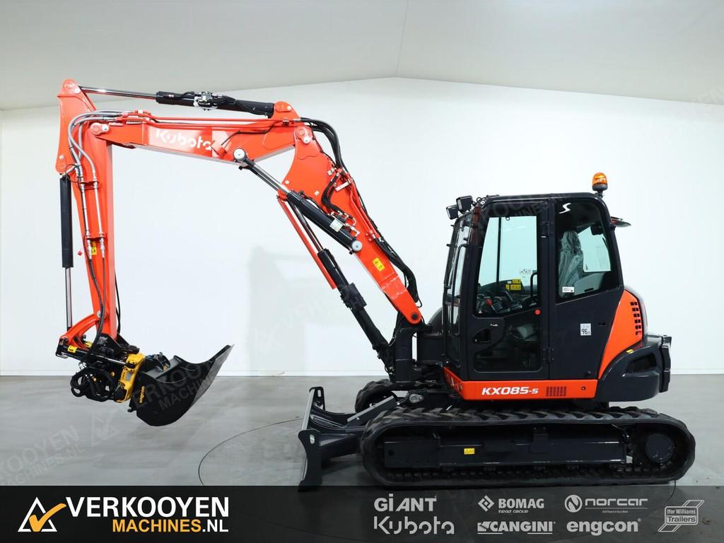 2026 Kubota KX085-5 2PC + Engcon EC209 S45 ADV1314, Graafmachine