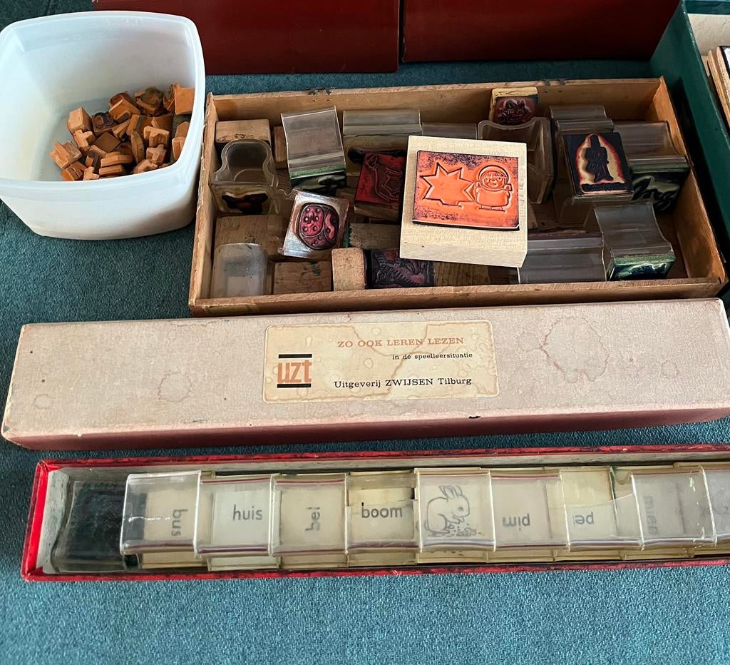 Oude schoolstempels, Ophalen of Verzenden, Gebruikt, Overige typen