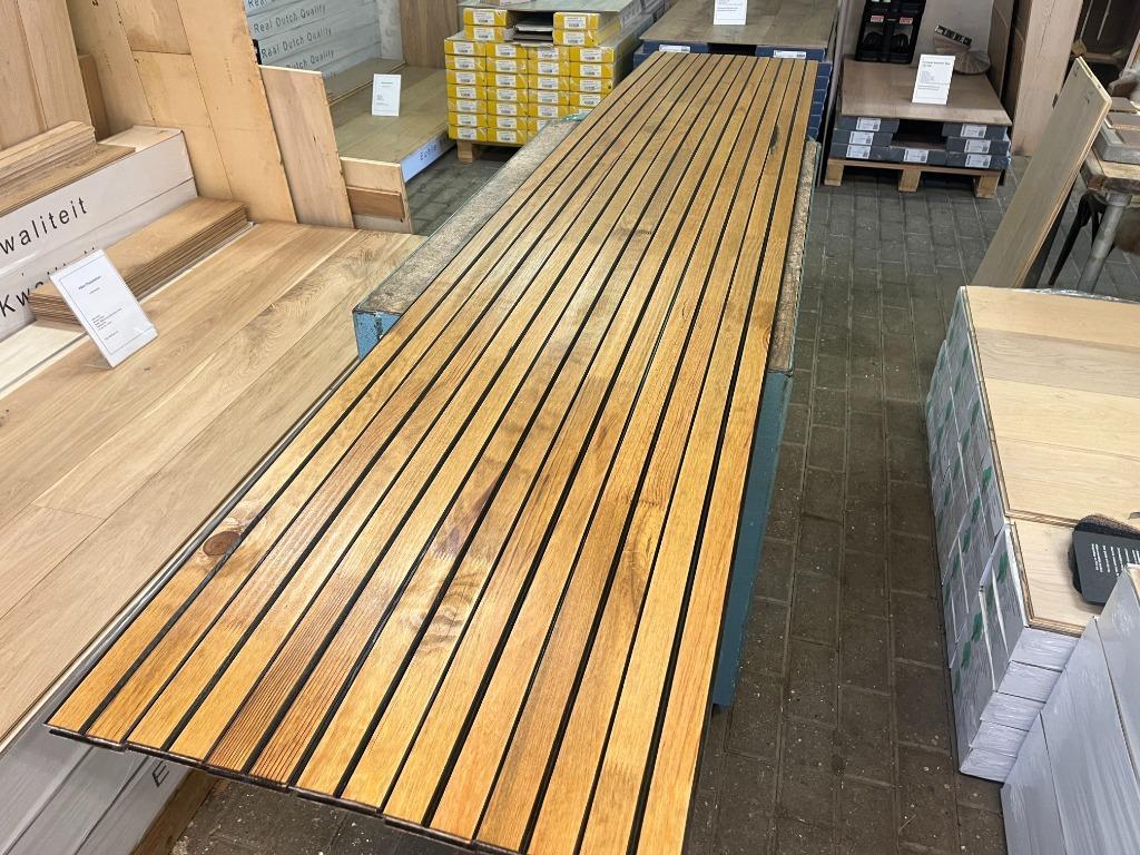 NOIR PRALINE Grenen hout 10x70, 2m60 voor wand of plafond, Ophalen of Verzenden, 75 m² of meer, Wit