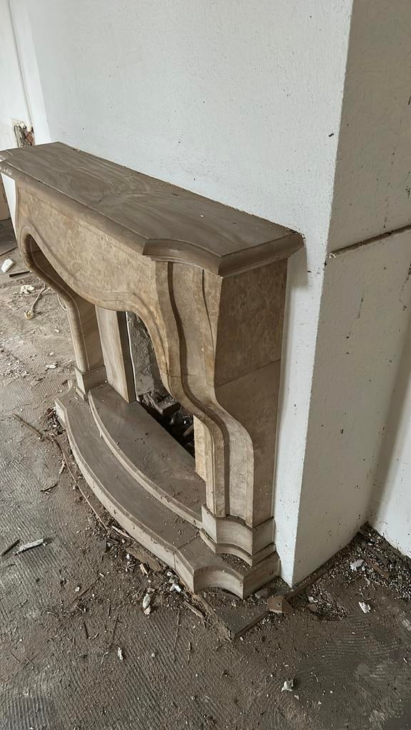 Klassieke marmeren schouw - Authentiek design, Ophalen, Gebruikt, Inbouwhaard, Overige soorten