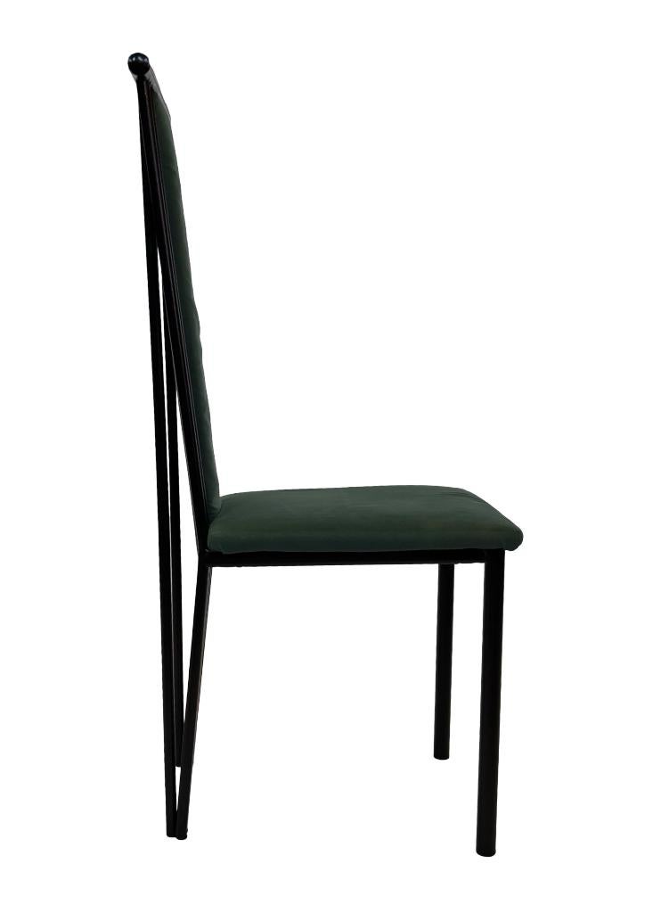 Vintage eetkamerstoel modern design 80's set van vier, Huis en Inrichting, Stoelen, Gebruikt, Bruin, Vintage, Vintage