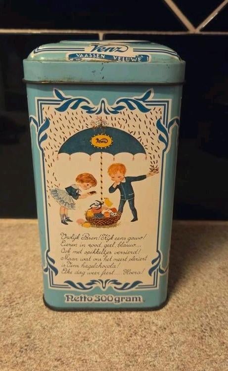 Vintage Venz Hagelslag Blik - Paaseditie, Ophalen of Verzenden, Gebruikt, Overige, Overige merken