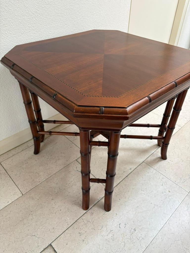 Antieke Massief mahonie achthoekige bijzettafel, Antiek en Kunst, Antiek | Meubels | Tafels, Ophalen