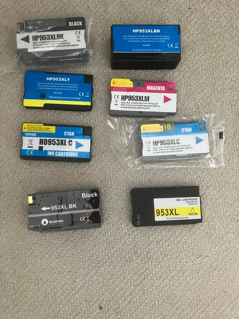 HP 953XL Inktcartridges - Diverse Kleuren (Nieuw & Refurbish, Ophalen of Verzenden, Zo goed als nieuw, Cartridge