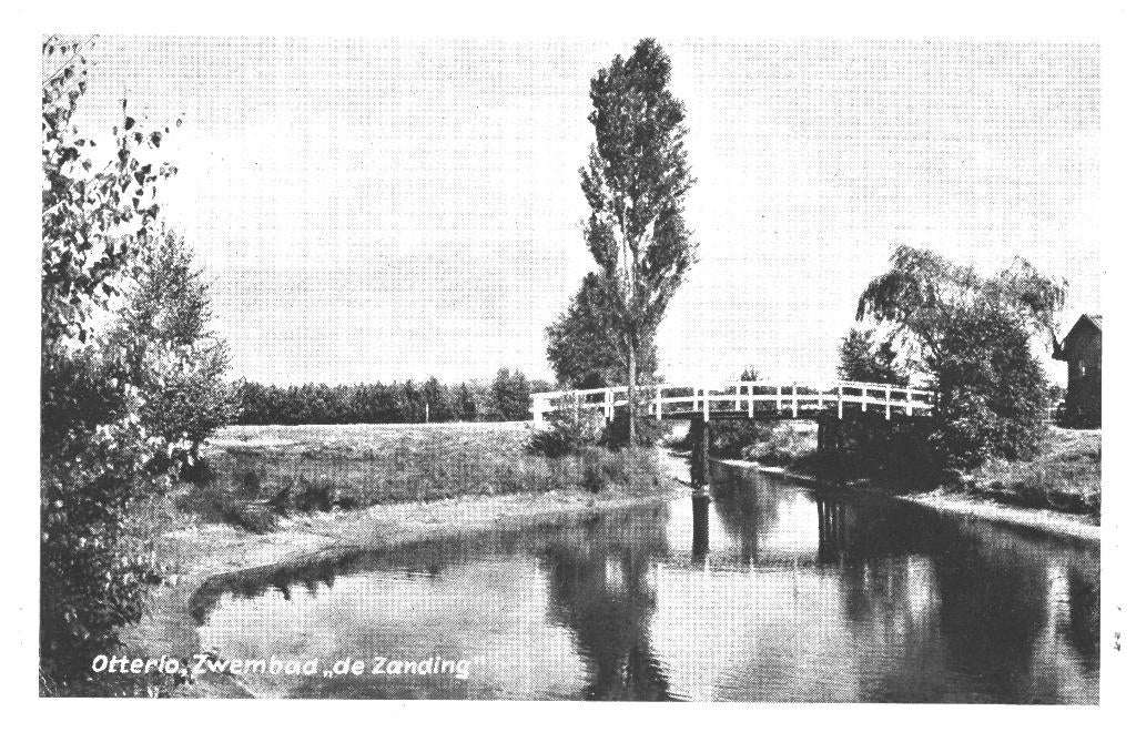 965790 Otterlo Gld Zwembad De Zanding 1957 Gelopen met zegel, Ophalen of Verzenden, 1940 tot 1960, Gelopen, Gelderland