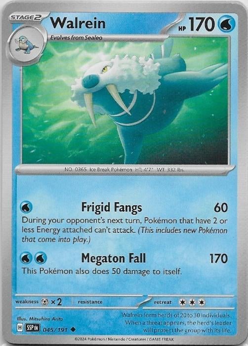 Surging Sparks,  Walrein [uncommon] 45/191, Verzenden, Nieuw, Losse kaart