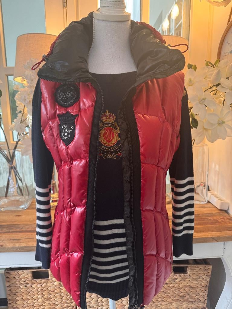 Chique Bordeaux-Zwarte bodywarmer Airfield, 38/M, ZGAN., Ophalen of Verzenden, Nieuw, Maat 36 (S), Rood