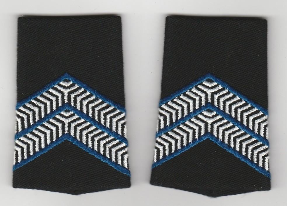 Set rang Marechaussee (KMar) - Marechaussee 1e kl (zwart, ta, Ophalen of Verzenden, Marechaussee, Nederland, Embleem of Badge