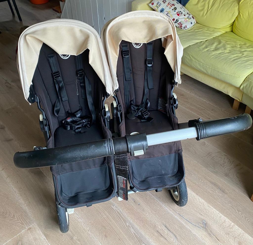 Bugaboo Donkey duowagen met reiswiegen best compleet, Kinderen en Baby's, Kinderwagens en Combinaties, Ophalen, Gebruikt, Combiwagen