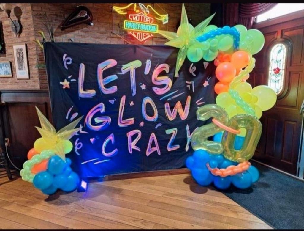 Glow in the dark neon party ballon decoratie, Ophalen, Zo goed als nieuw, Geboorte of Huwelijk