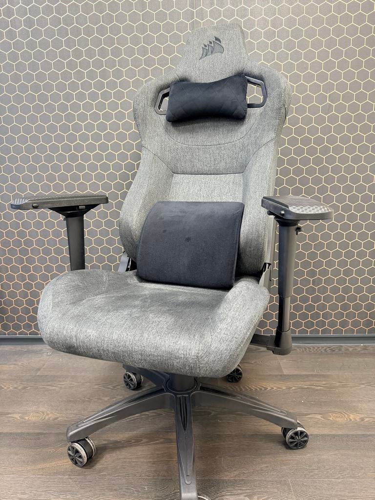 3x Corsair T3 Rush Charcoal bureau stoel, Ophalen, Gebruikt, Grijs, Gaming bureaustoel