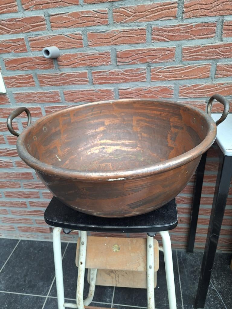 bakker/meng/kom/zwaar/koper/verzamelen/keuken/decoratie, Ophalen, Rond, Metaal, Minder dan 30 cm