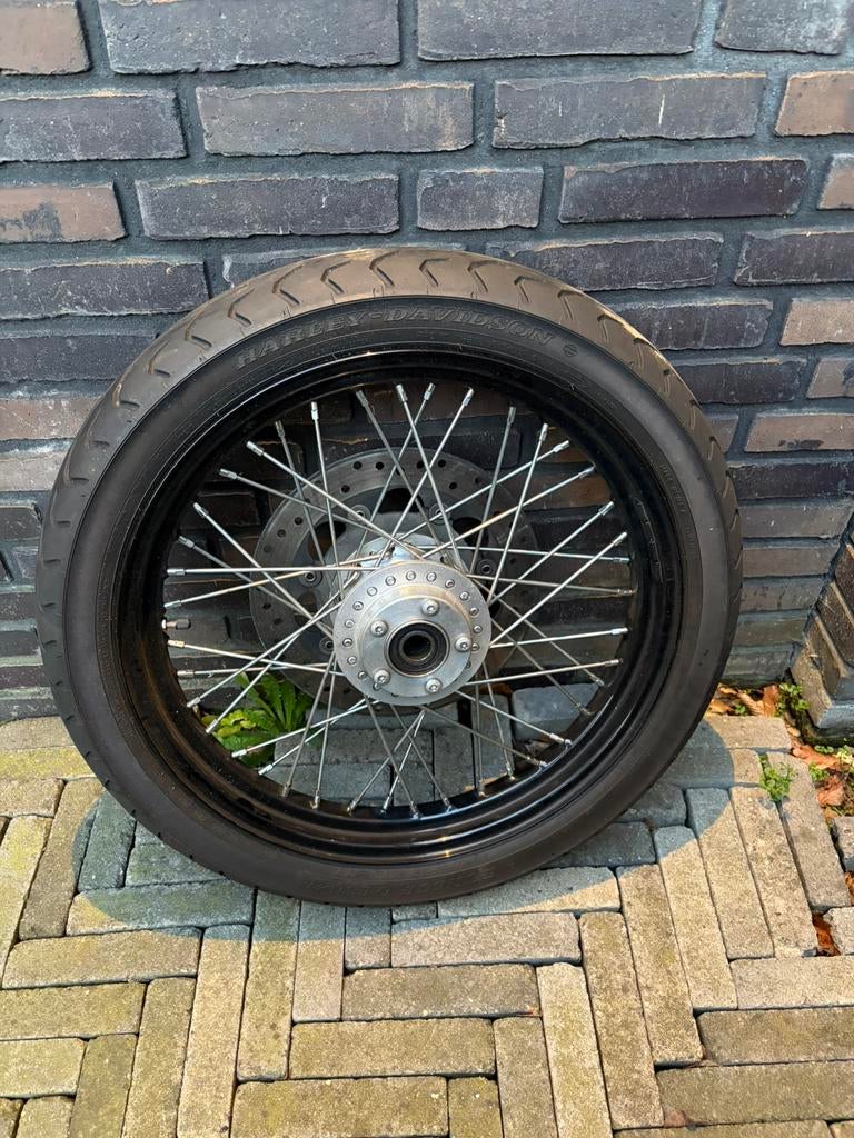 Harley Davidson voor en achterwielen spaak met remschijven, Motoren, Onderdelen | Harley-Davidson, Ophalen of Verzenden, Gebruikt