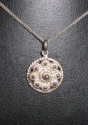 Ketting Zeeuwse Knop Zilver 835 Zeeuwse Knoop, Met hanger, Ophalen of Verzenden, Zo goed als nieuw, Zilver