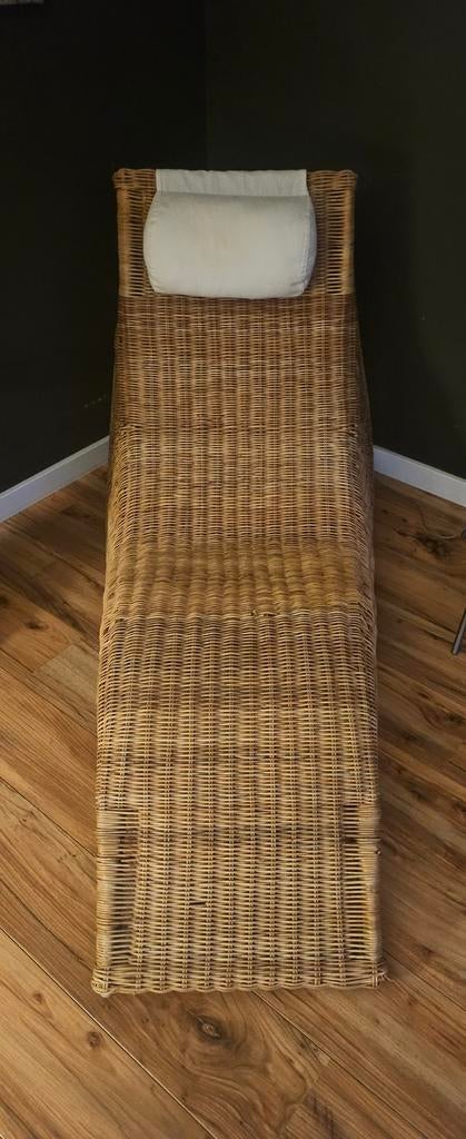 IKEA Karlskrona loungestoel rotan bamboe, Ophalen of Verzenden