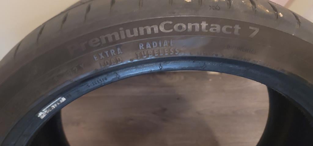 2 Continental PremiumContact 7 banden 225/40/18, 18 inch, Ophalen of Verzenden, Band(en), Zomerbanden