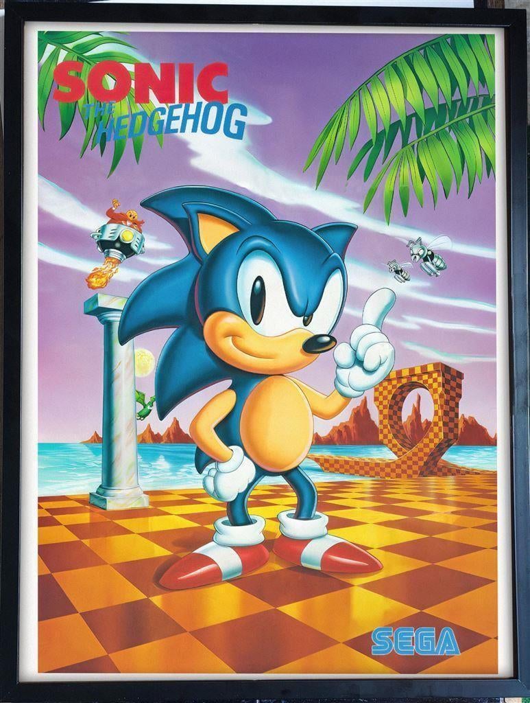 [videogame Poster in Frame] Sonic the Hedgehog SEGA, Verzamelen, Posters, Nieuw, Film en Tv, A1 t/m A3, Ophalen of Verzenden