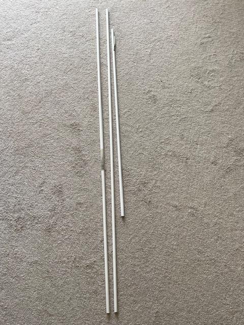 4 mtr GordijnRoede wit 12,7 mm , Ophalen, Zo goed als nieuw, Wit, 200 cm of meer