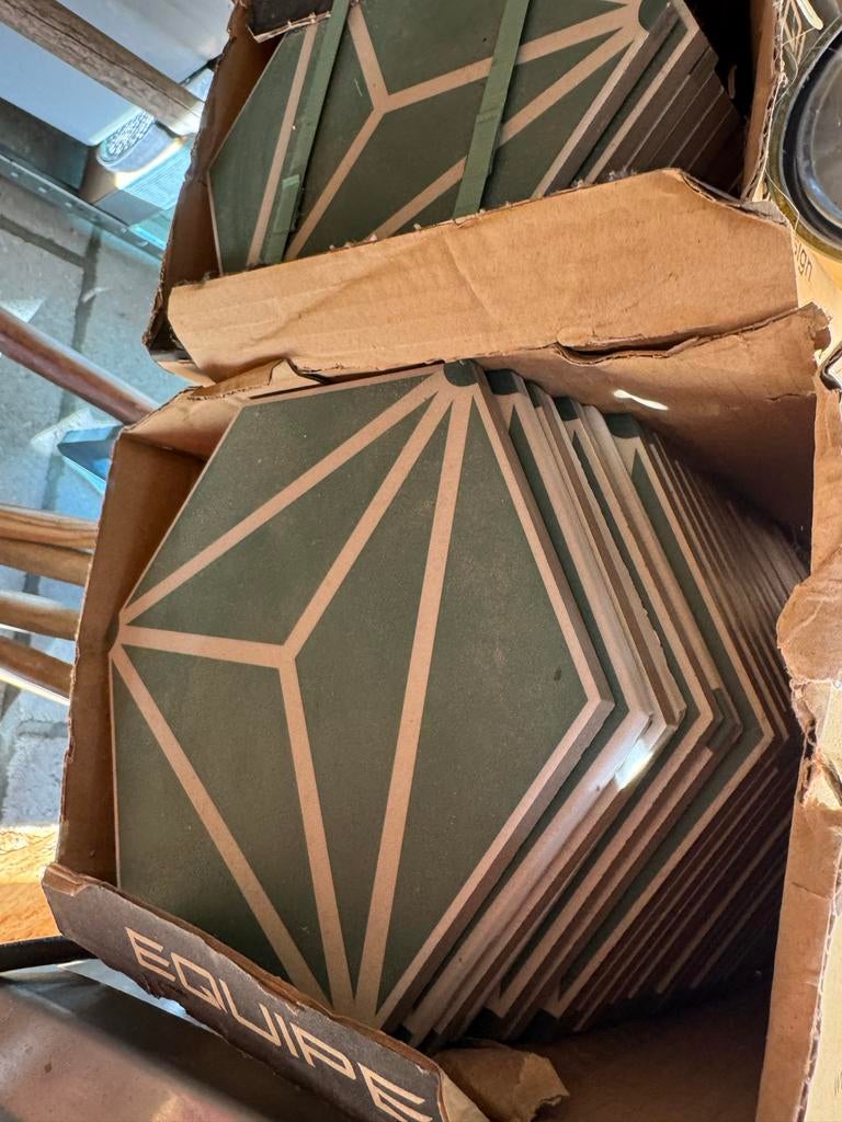 Equipe vintage tegels zeshoek 1,4 m2, Doe-het-zelf en Verbouw, Tegels, Ophalen, Keramiek, Overige typen, Nieuw