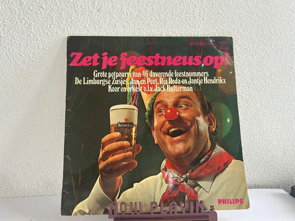 Zet je feestneus op!, Ophalen of Verzenden, Gebruikt, 12 inch, Nederlandstalig