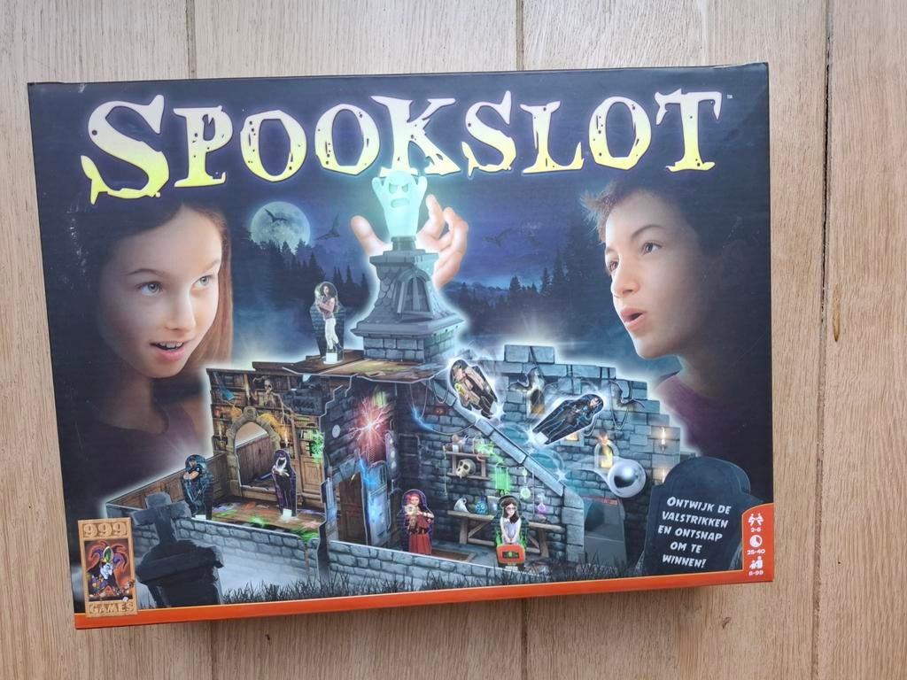 Bordspel Spookslot - Ontdek de geheimen van het spookhuis!, Hobby en Vrije tijd, Gezelschapsspellen | Bordspellen, Drie of vier spelers