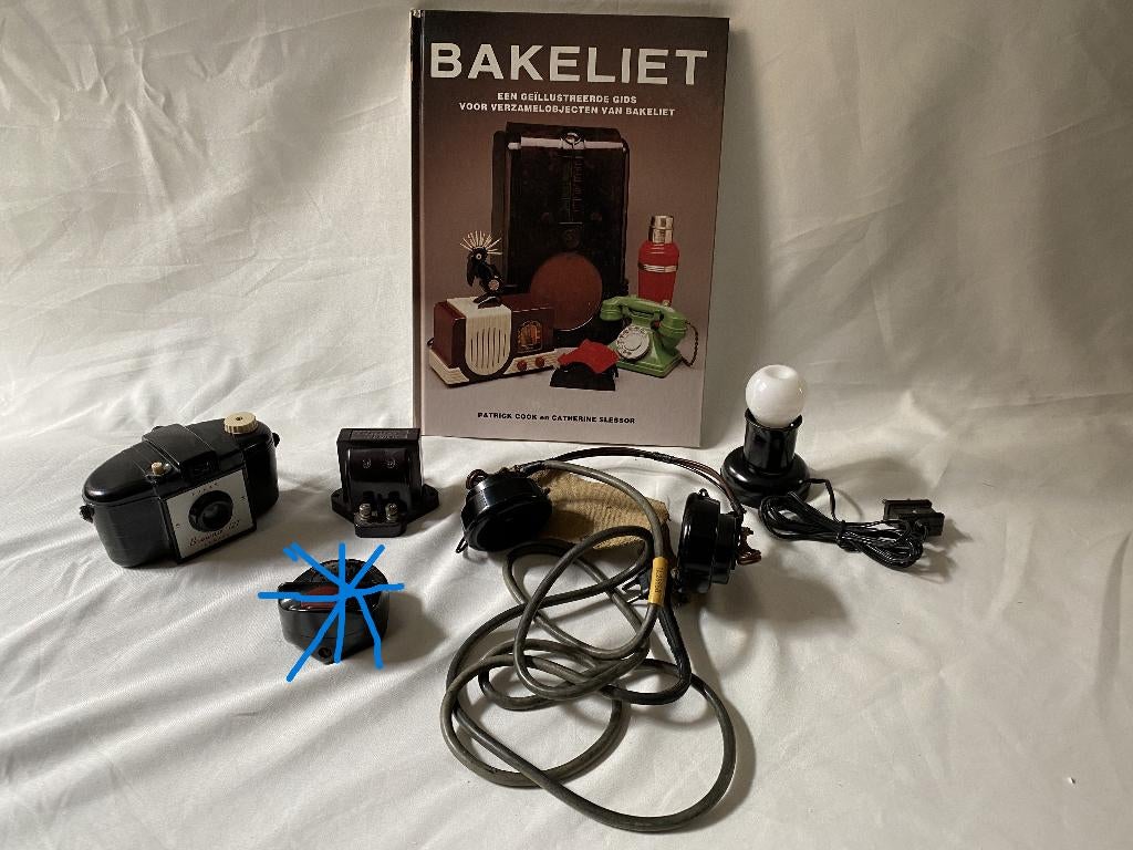 Art Deco 5 delige gebruiksset van bakeliet/melamine, waarond, Ophalen