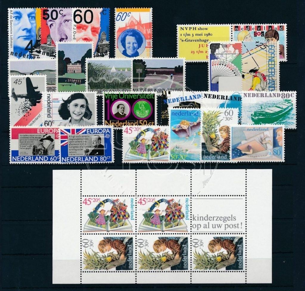 22  jaarcollecties Nederland 1980 t/m 2001, Postzegels en Munten, Postzegels | Nederland, Ophalen of Verzenden, Na 1940, Postfris