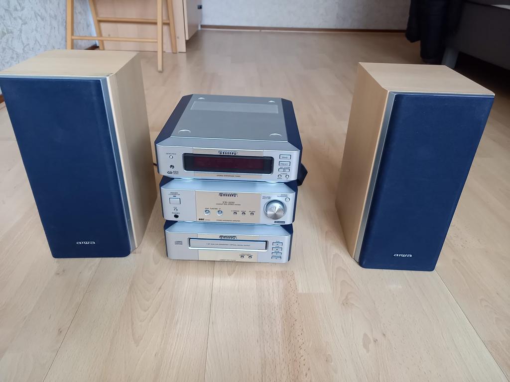 Aiwa XR-M99 stereo set met speakers, Ophalen, Gebruikt, Cd-speler, Microset