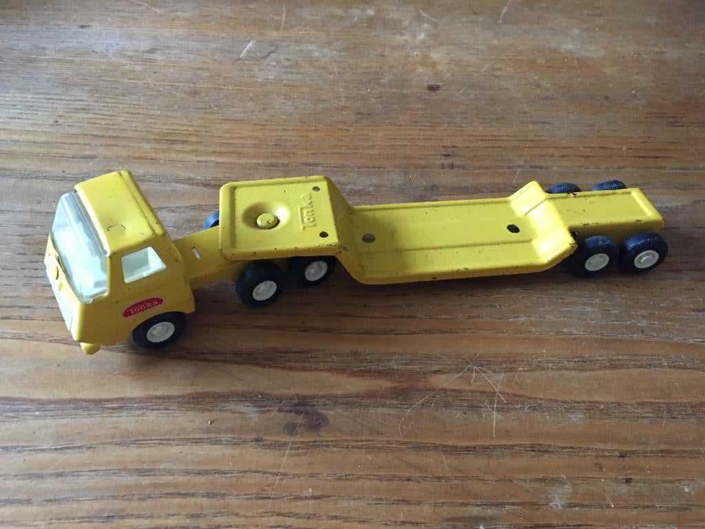 Vintage Tonka dieplader vrachtwagen truck, Ophalen of Verzenden, Gebruikt