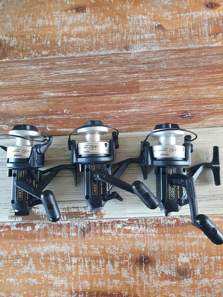 **3x shimano 3500a Usa Baitrunners**, Ophalen of Verzenden, Zo goed als nieuw, Molen