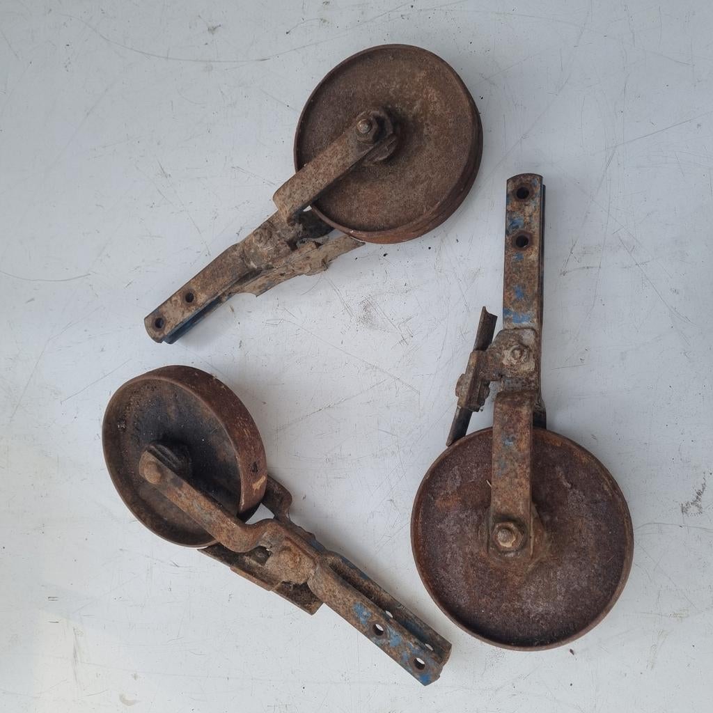 3 industriële wielen om wat moois van te maken, Antiek en Kunst, Ophalen