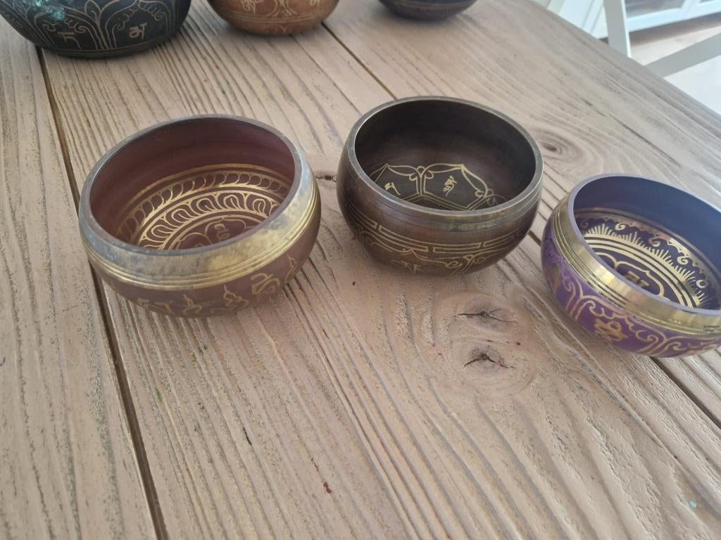 Restpartij klankschalen, vanaf 15 euro per stuk., Antiek en Kunst, Ophalen of Verzenden