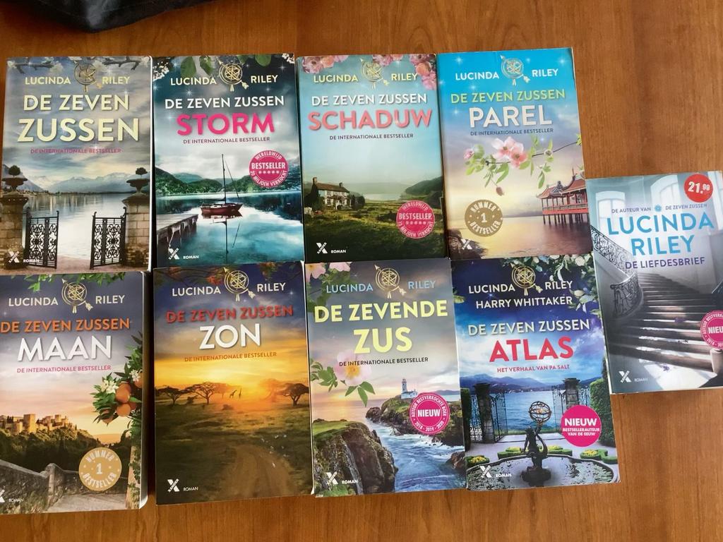 Complete Serie De zeven zussen Lucinda Riley+De Liefdesbrief, Boeken, Ophalen of Verzenden, Zo goed als nieuw, Nederland