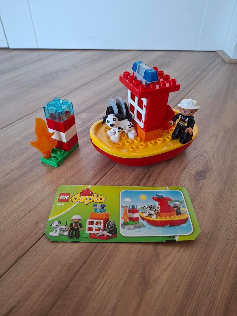 Lego Duplo 10581 Brandweerboot, Ophalen, Zo goed als nieuw, Complete set, Duplo