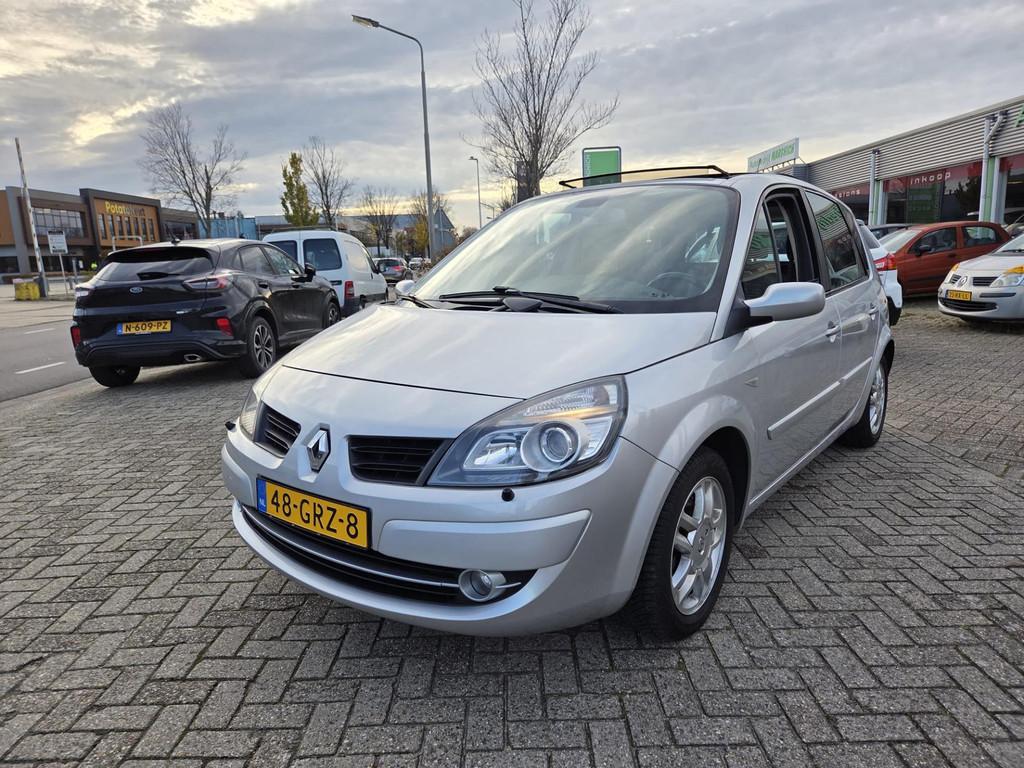 Renault Scénic 1.6-16V Tech Line|NAP|PANODAK|CAMERA|, Gebruikt, 1295 kg, 4 cilinders, Leder en Stof