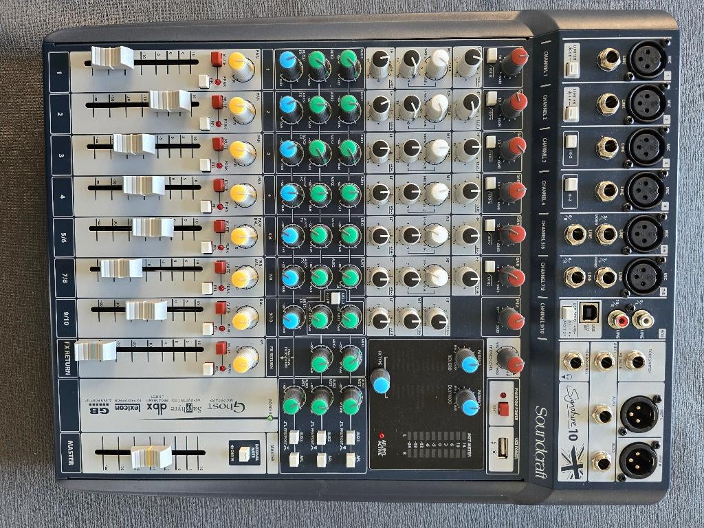 Mengpaneel Soundcraft, Muziek en Instrumenten, Mengpanelen, Zo goed als nieuw, 5 tot 10 kanalen, Microfooningang, Ophalen