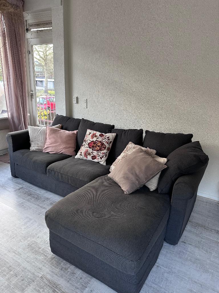 IKEA GRÖNLID hoekbank antraciet, Ophalen, 250 tot 300 cm, Gebruikt, Hoekbank