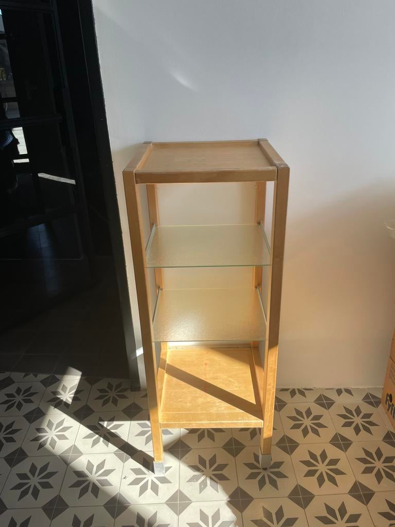 Ikea kast met bovenkastje, Huis en Inrichting, Ophalen, Minder dan 50 cm, Gebruikt, Glas
