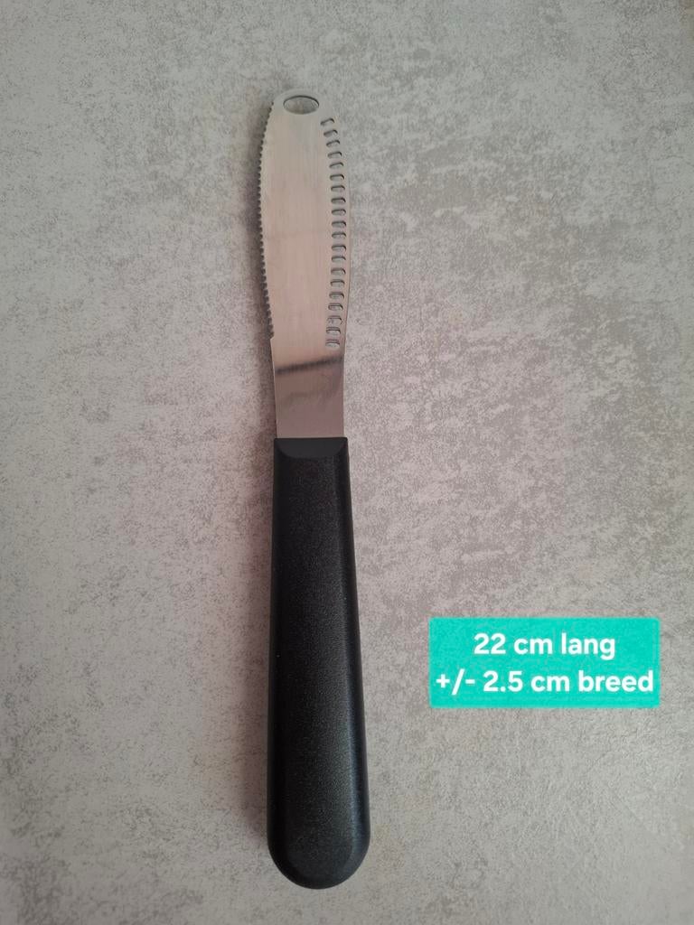 RVS Broodmes / Boterhammes 22 cm, Ophalen of Verzenden, Gebruikt, Rvs of Chroom, Los bestek