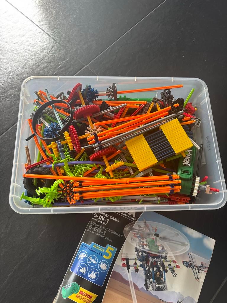 Grote doos K'nex bouwset met motor en handleiding, Ophalen of Verzenden, Gebruikt, K'nex