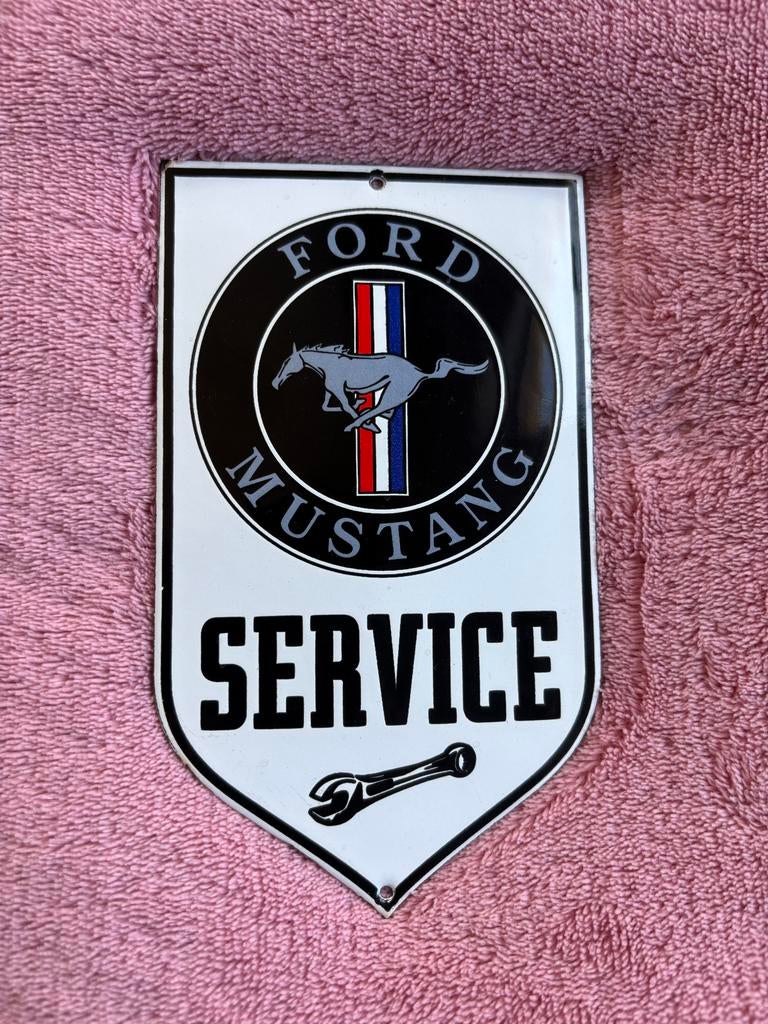 Ford Mustang Service Emaille Bord - Vintage Look, Ophalen of Verzenden