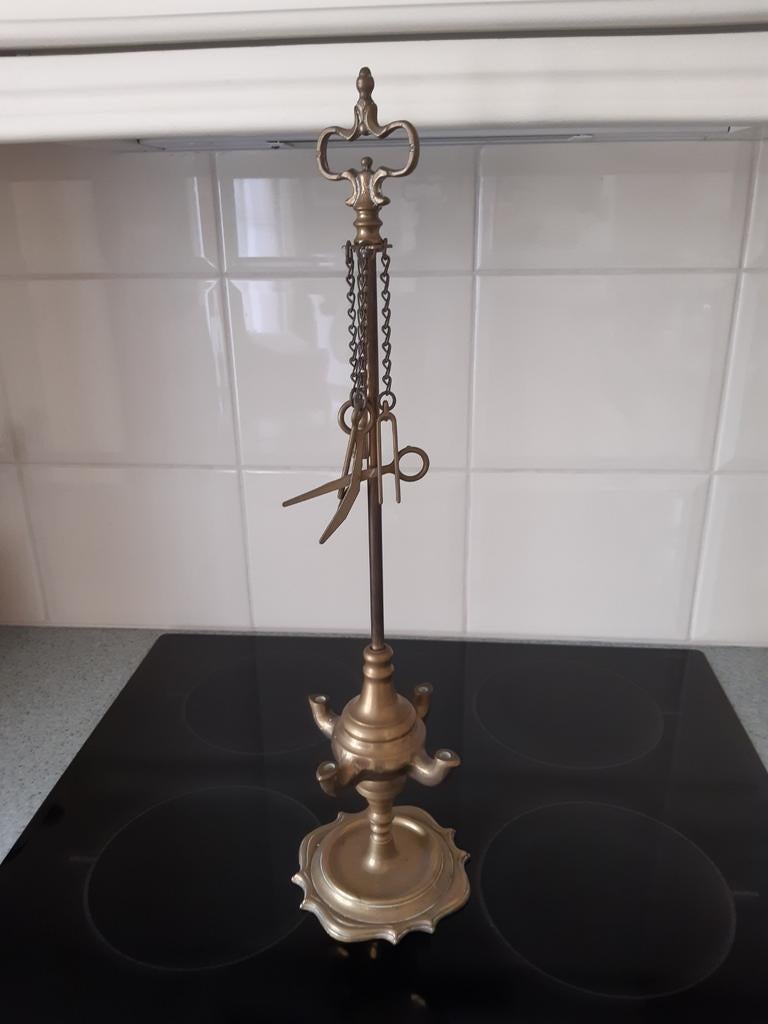 OLIELAMP ANTIEK, Ophalen of Verzenden, Koper of Brons