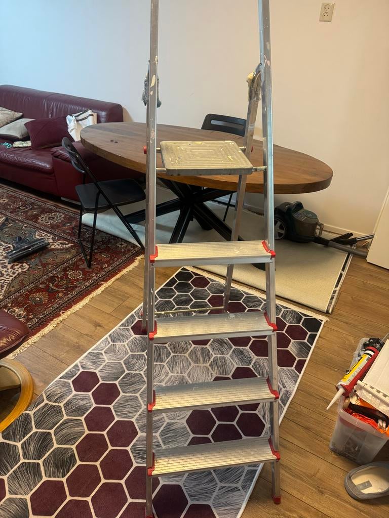 Aluminium trap met 5 treden, Ophalen of Verzenden, Gebruikt, Trap, Minder dan 2 meter