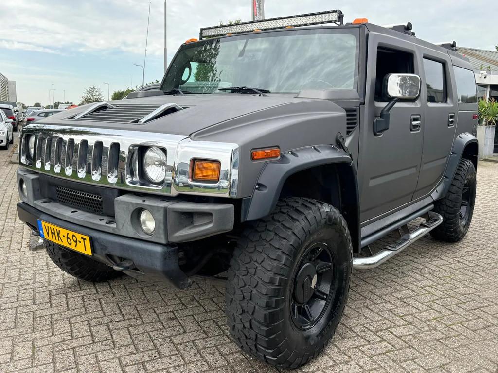 Hummer H2 6.0 V8 LPG Grijs kenteken Verhoogd Verbreed Youngt, Auto's, Automaat, 318 pk, Gebruikt, 3000 kg