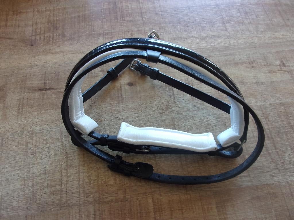 losse gecombineerde neusriem lak wit onderlegd croco look, Dieren en Toebehoren, Ophalen of Verzenden, Nieuw, Dressuur