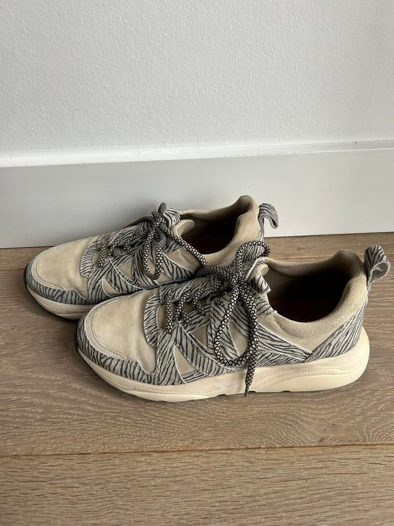 beige Tulum zebra sneakers maat 39 JUUL&BELLE, Beige, Ophalen of Verzenden, Sneakers of Gympen, Gedragen