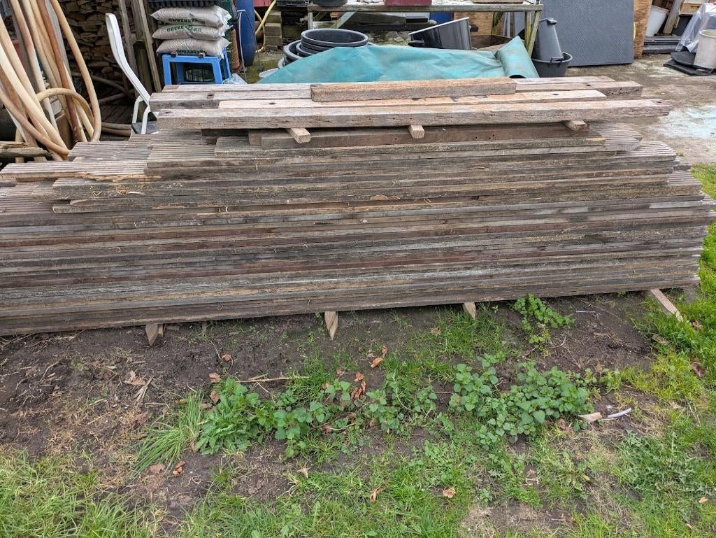 vlonderplanken  bankiray, Ophalen, Gebruikt, Hout