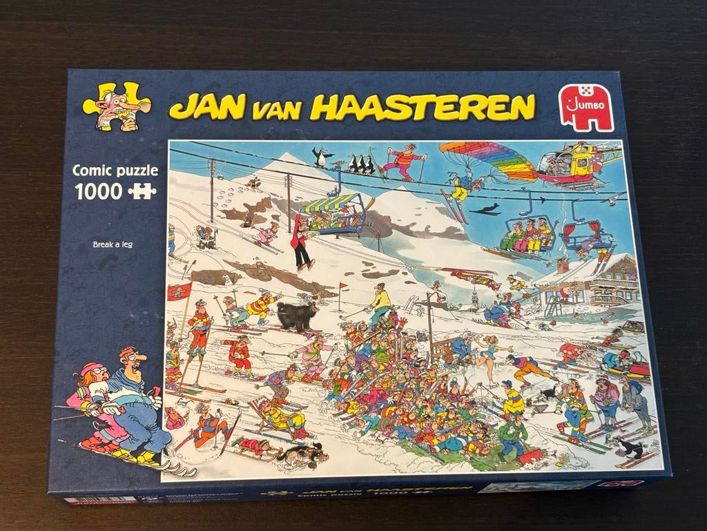 Jan van Haasteren - Break a Leg - 1000 stukjes puzzel, Ophalen of Verzenden, 500 t/m 1500 stukjes, Zo goed als nieuw