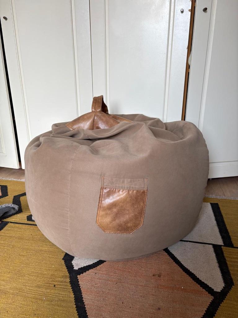 Grote Zitzak bruin taupe zandkleur BeanBag Jamie, Ophalen