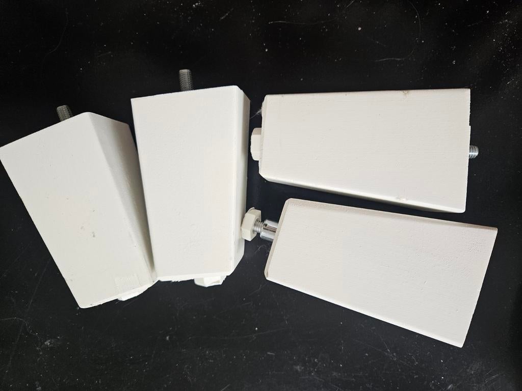 8x IKEA LÄTTHET poten wit, 11 cm, Ophalen of Verzenden, Zo goed als nieuw